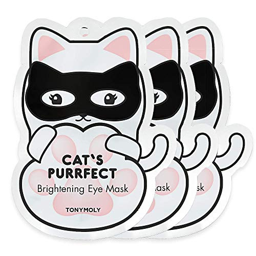 TONYMOLY Cats Purrfect Eye Mask Hydrating Strengthening Under Eye Patches with Milk Protein Soothes Puffiness Dark Circl