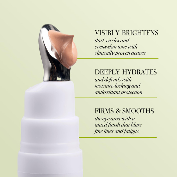 Replenix AntiAging Tinted Brightening Eye Cream 029 Fl Oz Medical Grade Hyaluronic Acid Under Eye Cream Helps Blur Dark