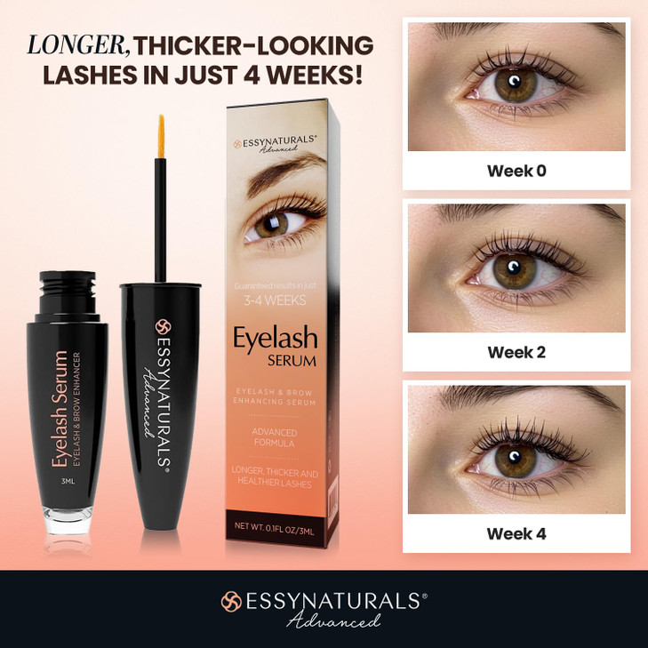 Essynaturals Eyelash Growth Serum Premium Eyelash Serum Lash Serum For Eyelash Growth Eyelash Serum To Grow Lash Irritat