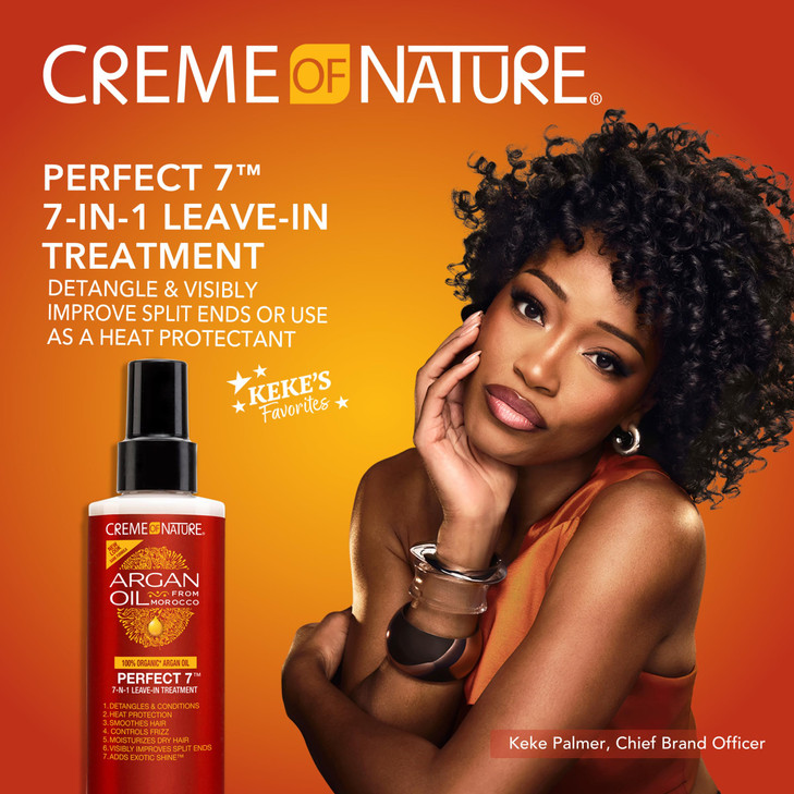 Creme of Nature Perfect 7 Leave-In Treatment, 7-in-1 Spray For Frizz-Control, Protects From Heat and Detangles, Infused with Argan Oil, 5.1 fl oz online at globaldelivered
