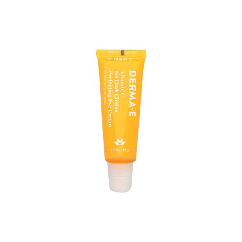 Derma E Vitamin C No Dark Circles Perfecting Eye Cream 05 Oz Color Correcting Vitamin C Eye Cream with Turmeric and Caff