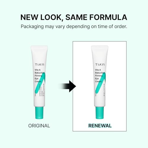 TIAM Vita A Bakuchiol Firming Eye Cream 101 fl oz Retinol Alternative AntiAging Cream for Wrinkles Dark Circles and Puff