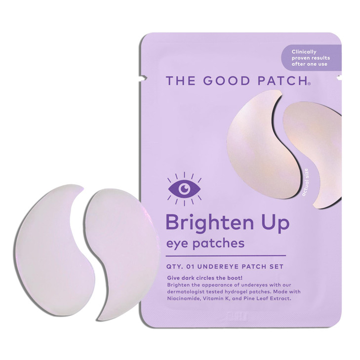 The Good Patch Brighten Up Hydrogel Under Eye Patches for Dark Circles and Puffy Eyes Made with Niacinamide Vitamin K Pi