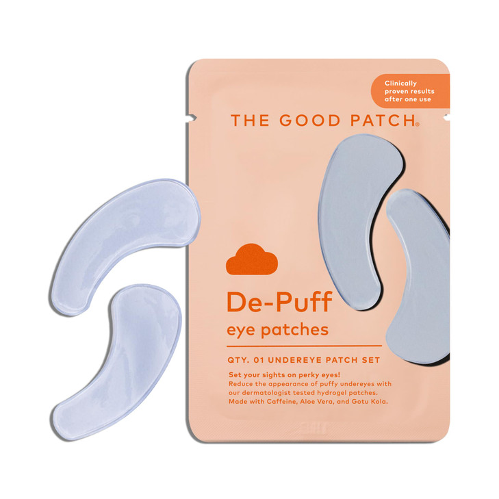 The Good Patch DePuff Cooling Hydrogel Under Eye Patches for Puffy Eyes and Under Eye Bags Made with Caffeine Aloe Vera