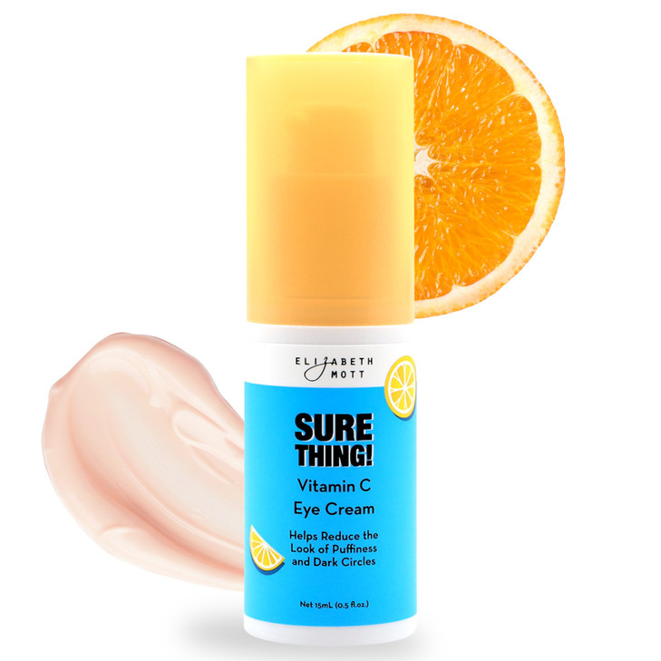 Elizabeth Mott Sure Thing Vitamin C Eye Cream Hydrating Brightening Eye Treatment for Dark Circles and Puffiness Vegan F