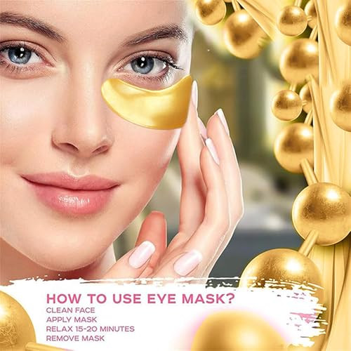 Jakuva 30 Pairs Eye Patches Under Eye Patches for Dark Circles and Puffy Eyes Reduce Wrinkles Collagen Eye Mask Skincare