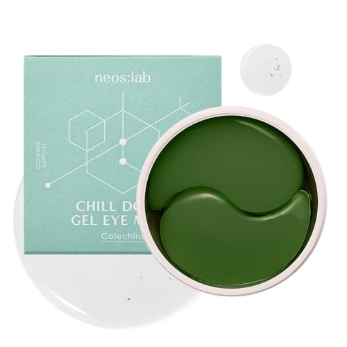 neoslab Chill Down Gel Eye Mask 60ea 30pairs Cooling Hydrogel Eye Patch with Catechins Arnica Flower Vitamins Caffeine f