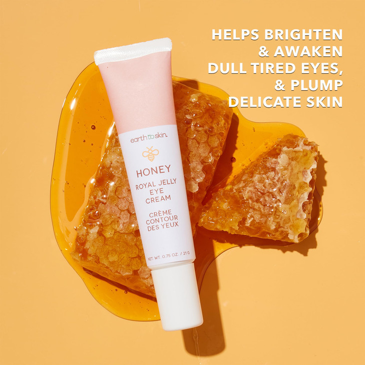 Earth To Skin Honey Royal Jelly Eye Cream Calming Hydrating Eye Treatment with Glycerin 075 fl oz