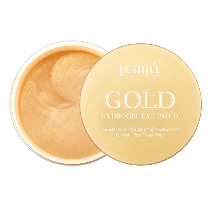Petitfee Gold Hydrogel Eye Patch 60ea 30pairs 24k Gold Eye Mask for Moisturizing Glowy Skin Hydrating Skin Elasticity Yo