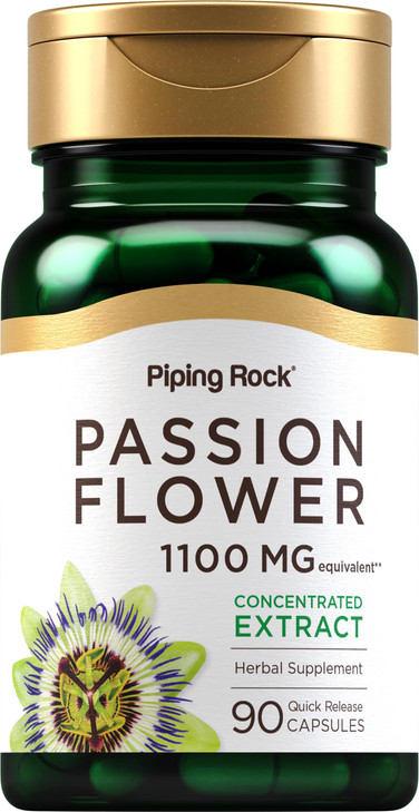 Piping Rock Passion Flower Extract Capsules | 90 Count | Herbal Supplement | Non-GMO, Gluten Free online at globaldelivered