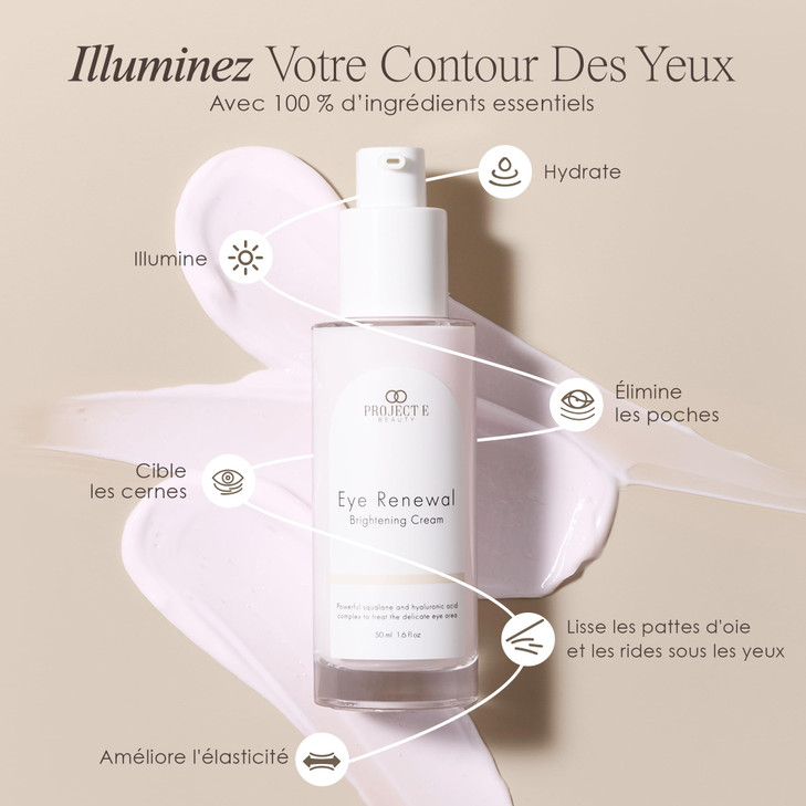 Project E Beauty Eye Renewal Brightening Cream Advanced AntiAging Under Eye Cream Visibly Reduces Wrinkles Puffiness Dar