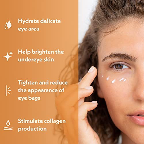 Eve Hansen Vitamin C Eye Gel Under Eye Cream for Dark Circles and Puffiness AntiAging Repair Cream with Hyaluronic Acid