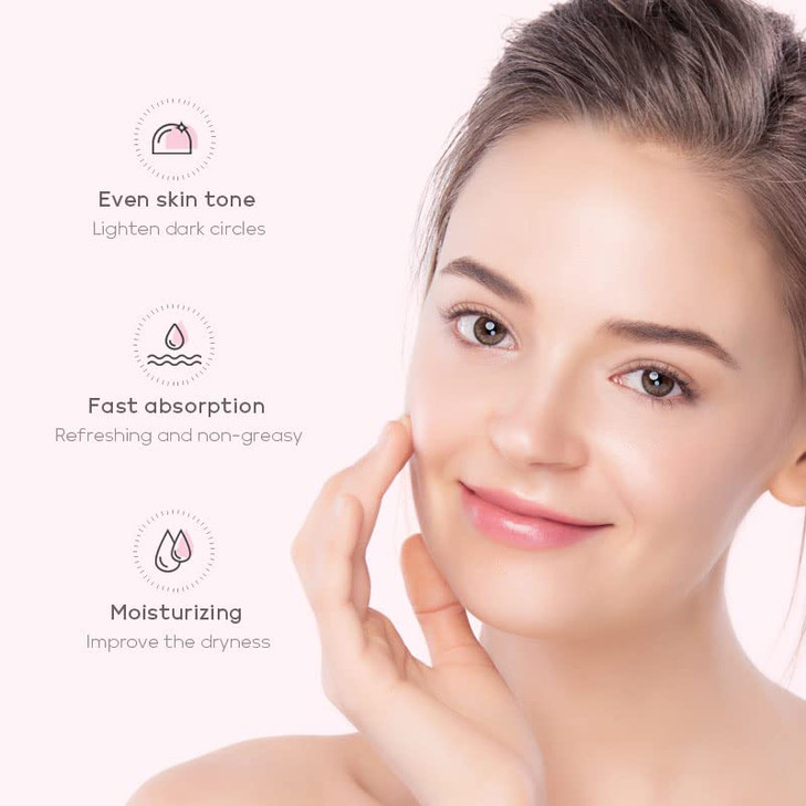 AKARY Cherry Blossom Eye Roller Serum Eye Moisturizer Deep Hydration Eye Serum with Caffeine and Sodium Hyaluronate Unde