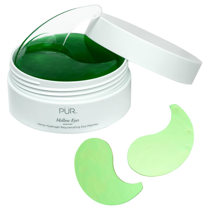 PUR MINERALS Hydrogel Rejuvenating Under Eye Patches Mellow Eyes Hydrates Plumps Brightens Under Eye Hemp Seed Oil Green