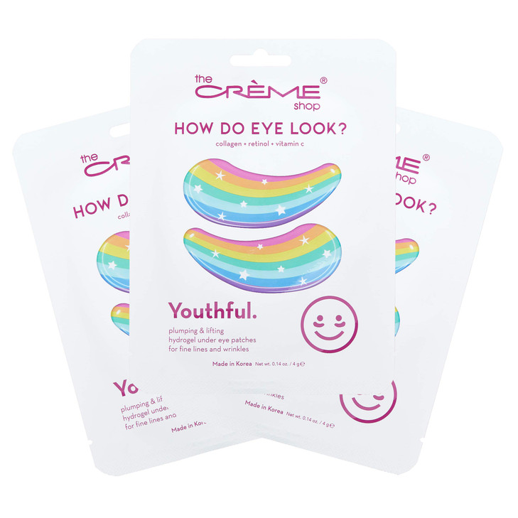 The Crme Shop How Do Eye Look Hydrogel Under Eye Patches Youthful 3 Pack