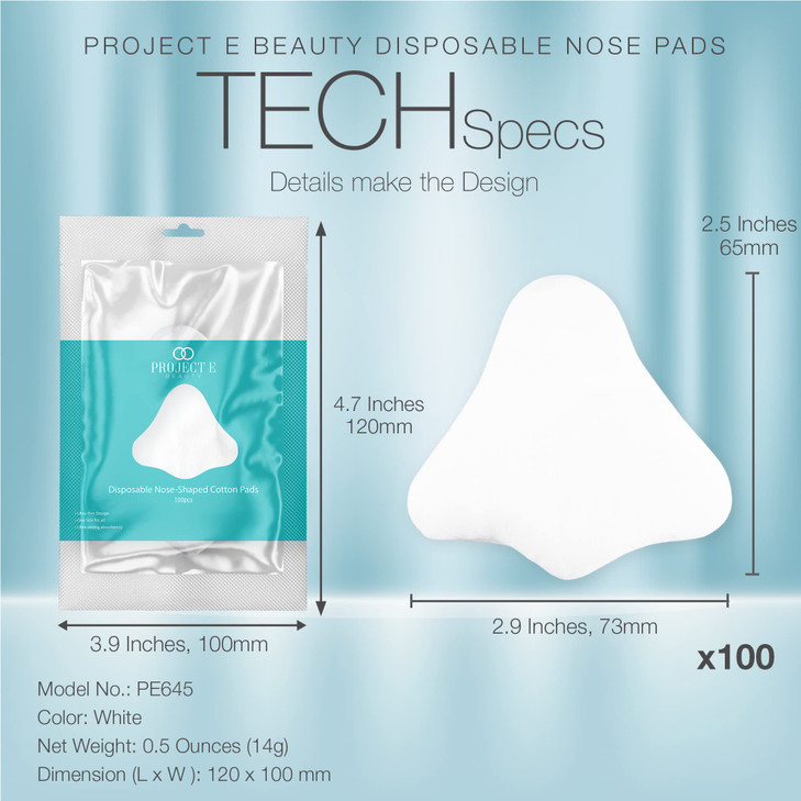 100pcs Disposable DIY NonWoven Nose Mask Paper by Project E Beauty Cotton Nose Care Mask For Skincare Spa Salon Use Nose