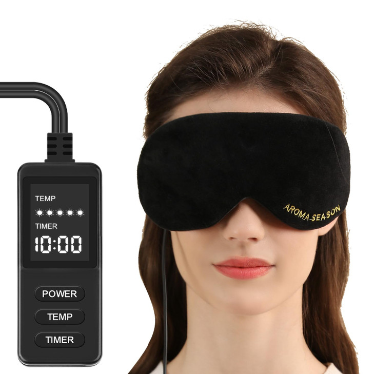 Aroma Season Heated Eye Mask Warm Eye Compress for Dry Eyes MGD Stye Blephartitis Sinus Migraine Graphene Heating Elemen