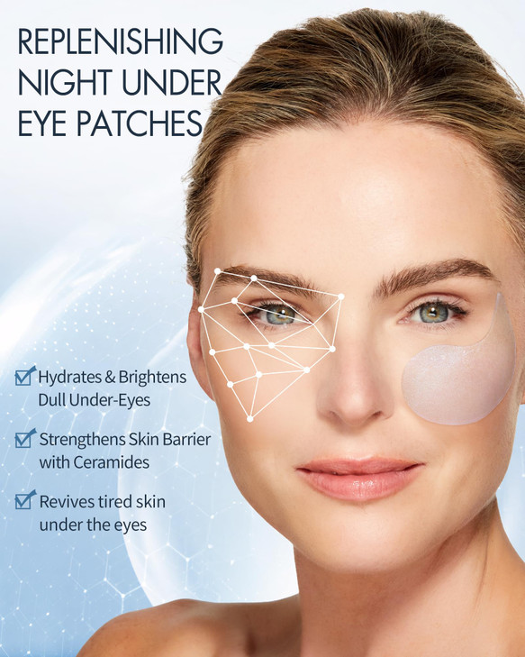 depology Replenish Repair Under Eye Patches for Puffy Eyes Wrinkles 60 Patches Hydrating with Ceramides and Hyaluronic A