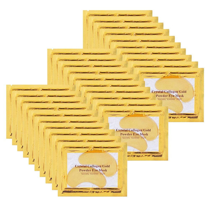 NIYET 30 Pairs Under Eye Collagen Patches Gold Moisturizing Under Eye Mask Under Eye Gel Pads for dark circles and puffi