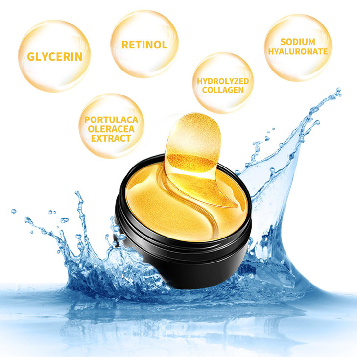 ASYBO Under Eye Patches 120 Pcs Golden Under Eye Mask Eye Treatment Mask for Under Eye Bags Dark Circles Puffy Eyes Fine