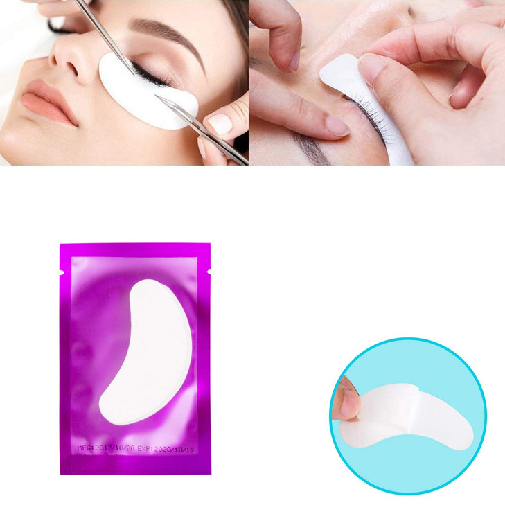 3x100 Packs Combination SetEye Pads for Lash Extensions Eyelash Mascara Brushes Wands Glue Rings Holder Eyelash Extensio