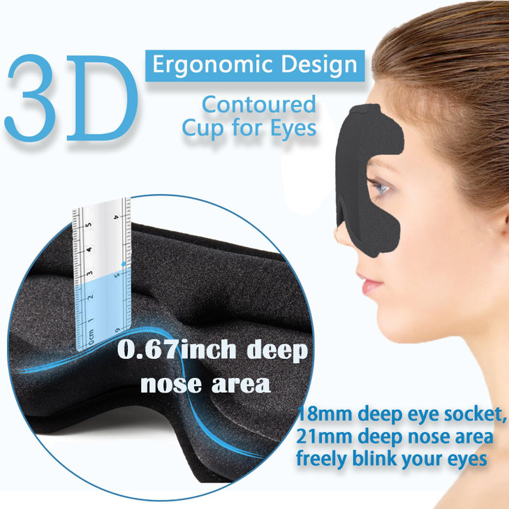 Eye Mask for Lash Extensions Sleep Mask for Side Sleeper Eyelash Sleeping Mask for Extensions100 Block Out Light Sleepin