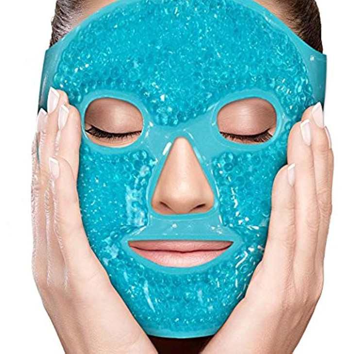 Perfecore Facial Mask Get Rid of Puffy Eyes Migraine Relief Sleeping Travel Therapeutic Hot Cold Compress Pack Gel Beads