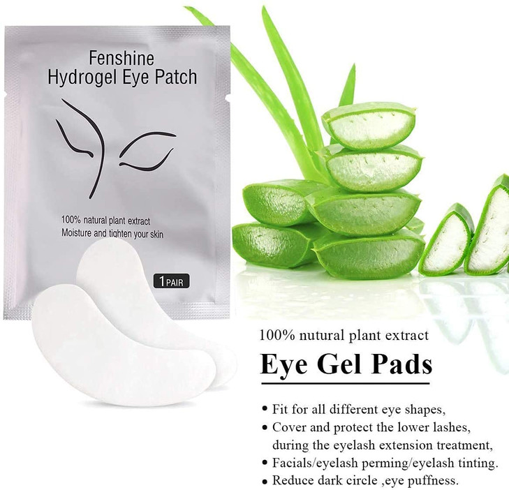 fenshine 200 Pairs Eyelash Extension Eye Pads Lint Free Hydrogel Eye Patches Professional Under Eye Gel Pads for Lash Ex