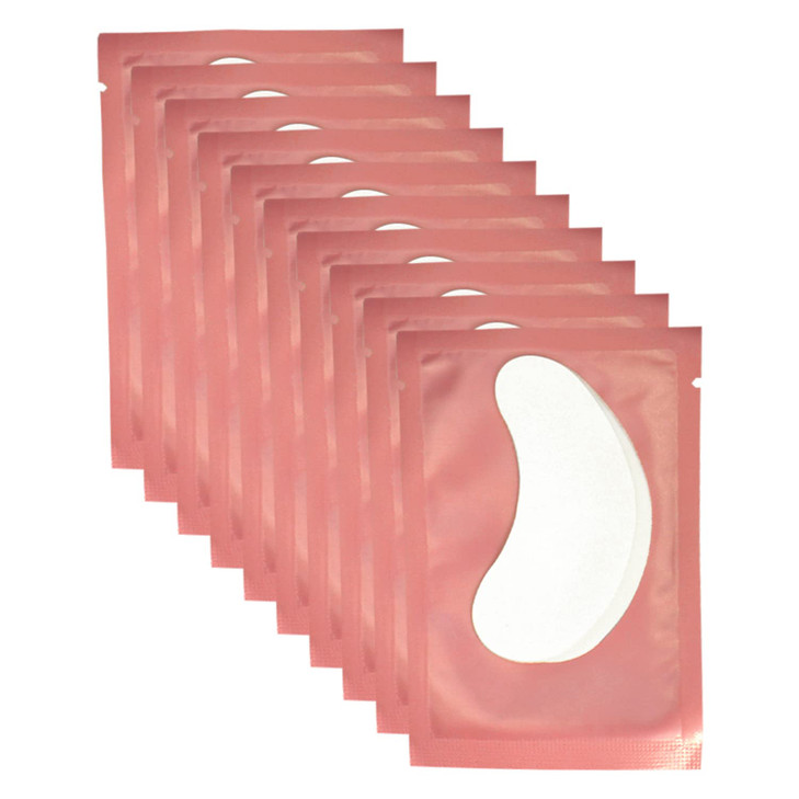 VEYES INC 50 Pairs Pink Hydrogel Eye Patch Eyelash Extension Natural Lint Free Under Eye Gel Pads Lash Extension Supplie