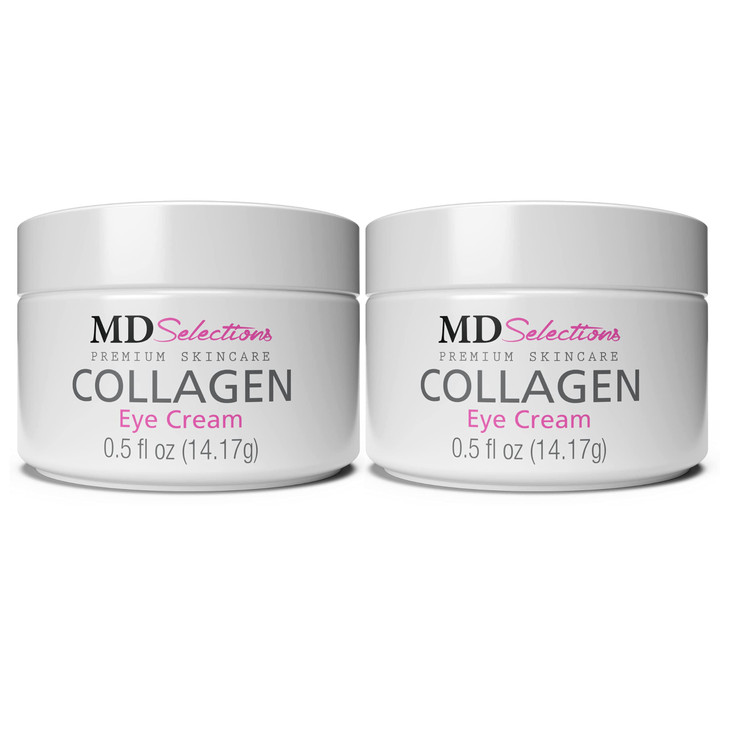 MD Selections Collagen Eye Cream with Hyaluronic Acid Under Eye Cream for Puffiness Under Eye Bags Hydrating Under Eye C