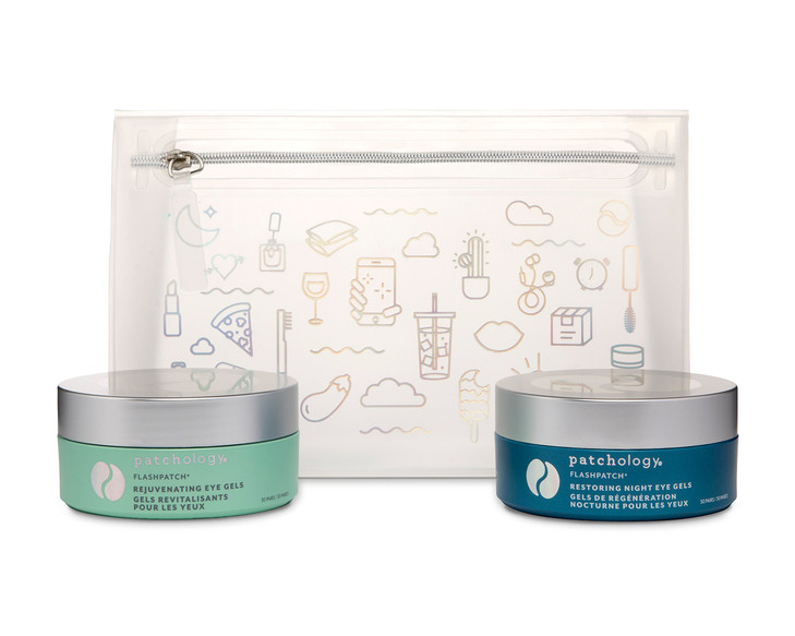 Patchology Night Day Under Eye Patches 60 Pairs Eliminate Dark Circles Puffy Eyes Wrinkles Premium Collagen Retinol Mask
