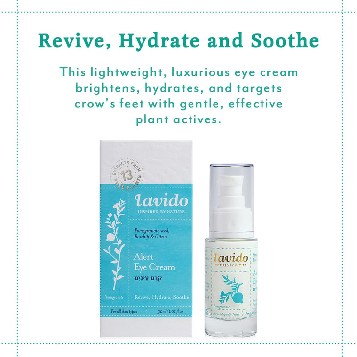 Lavido Natural Alert Eye Cream Clean NonToxic Skincare 1 fl oz 30 ml
