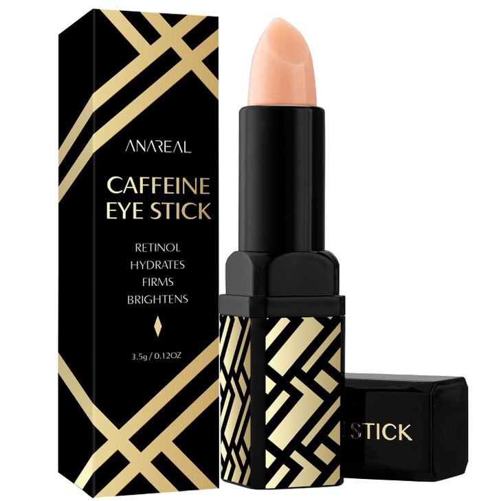 Caffeine Under Eye Balm Hydrating Eye Brightener Stick Cream for Dark Circles Puffiness AntiWrinkle Korean Skincare Trea
