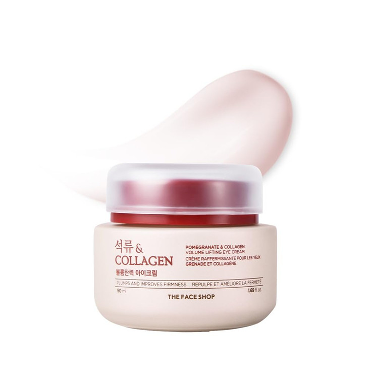 The Face Shop Pomegranate Collagen Volume Lifting Eye Cream UltraLight Eye Cream for Eye Skin Lifting Firming Brightenin