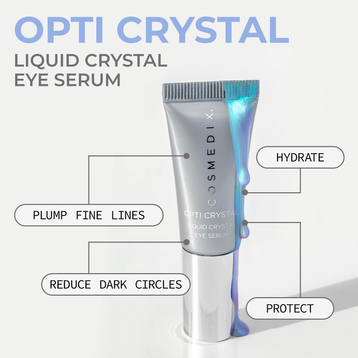 COSMEDIX Under Eye Serum for Dark Circles Puffiness Opti Crystal Lifting Firming Liquid Serum for Fine Lines Wrinkles Br