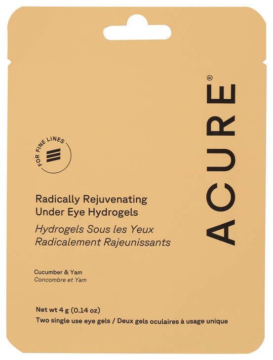 Acure Radically Rejuvenating Under Eye Hydrogel Mask Provides AntiAging Support Silk Tree Purple Cucumber 0236 Fl Oz Pac