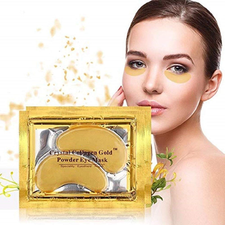 Premium Crystal Gold EYE Mask Crystal Bio Anti Wrinkle Moisture Skin Care Patch Pad with Lavender Essential Oil Haluroni