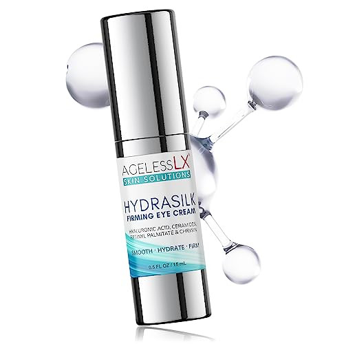AgelessLX Hydrasilk Eye Cream Firming Under Eye Cream for Dark Circles and Puffiness Hyaluronic Acid Moisturizer for Wri