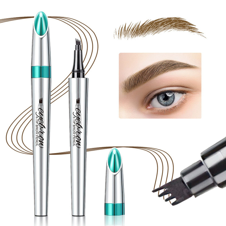 Eyebrow Pencil Eyebrow Microblading Pen Micro 4 Point Brow Pen Lift Snatch Eyebrow Eye Makeup LongLasting Waterproof Smu