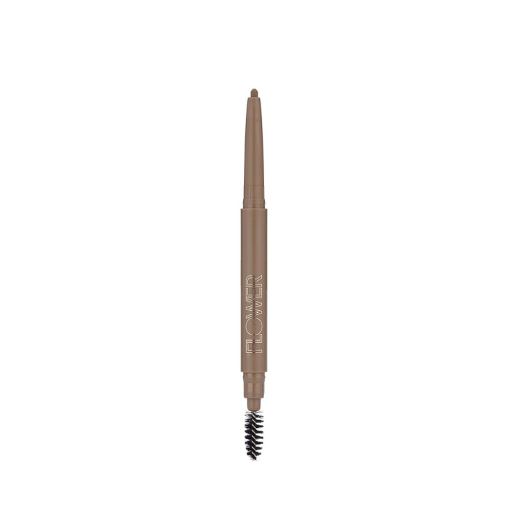 FLOWER BEAUTY Draw in the Line Eyebrow Pencil LongLasting SmudgeResistant SelfSharpening BuiltIn Spoolie Dark Brunette