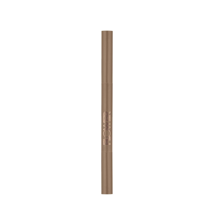 FLOWER BEAUTY Draw in the Line Eyebrow Pencil LongLasting SmudgeResistant SelfSharpening BuiltIn Spoolie Dark Brunette