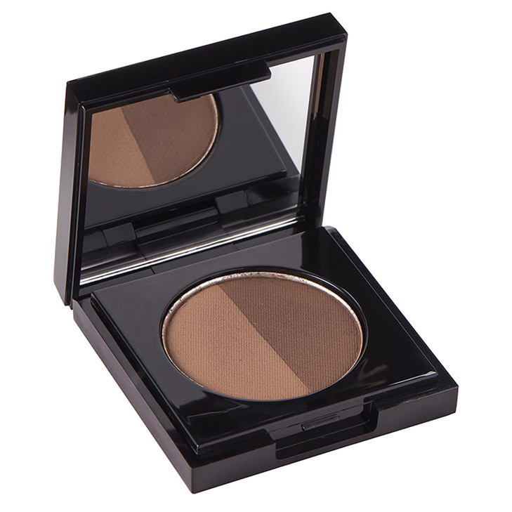 Arches and Halos Duo Luxury Brow Powder Eyebrow Shaper and Color Powder Compact with 2 Neutral Shades Neutral Brown 01 o