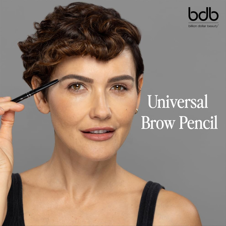Billion Dollar Brows Universal Eyebrow Pencil DualEnded Design with Precision Tip Spoolie Matte Finish Waterproof Easy t