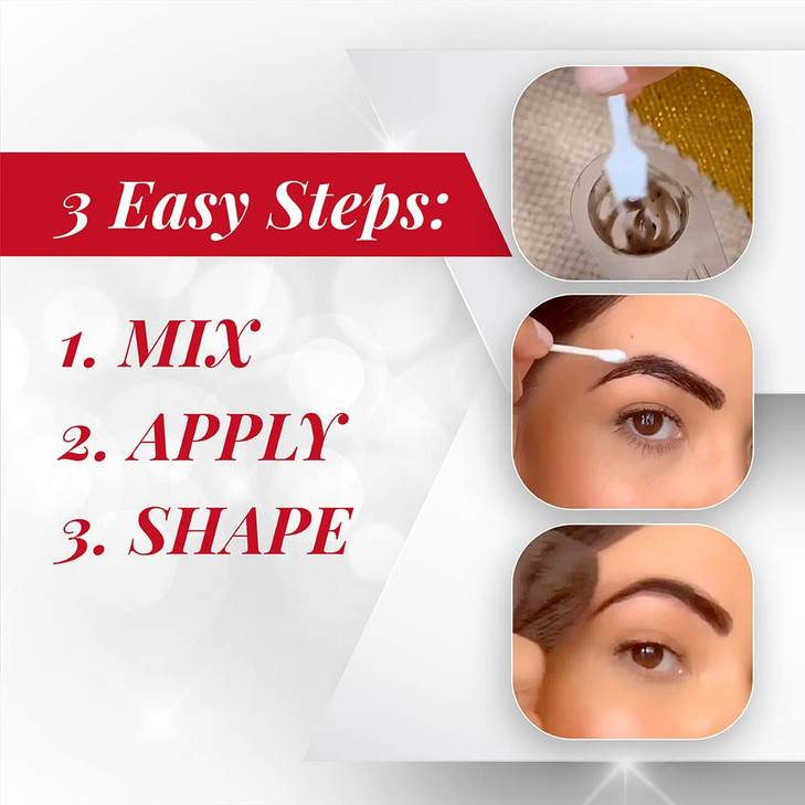 Ardell Brow Tint Kit Medium Brown Eyebrow Tint LongLasting Brow Color with Natural Extracts Complete Eyebrow Tint Set 1