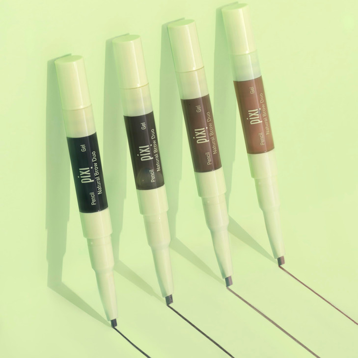 Pixi Natural Brow Duo Natural Brown Precision Pencil Tinted Gel Waterproof Brow Shaper for AllDay Hold ParabenFree 02oz