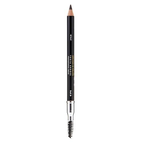 Arches Halos Precision Brow Shaping Pencil Double Sided Eyebrow Filler and Spoolie Brush Creamy Texture for Shaping and