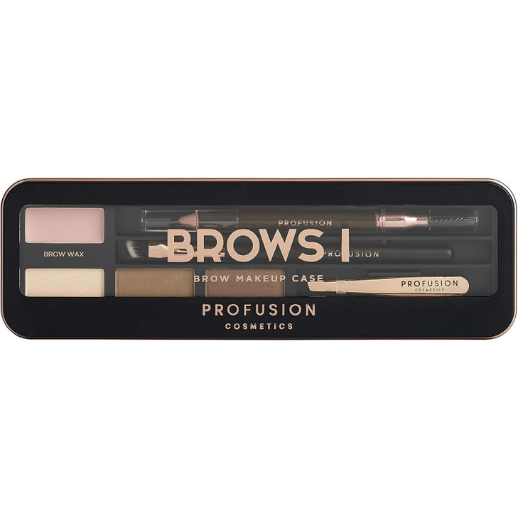 Profusion Cosmetics Eyebrow Pro Makeup Case Brows I Palette Light Medium