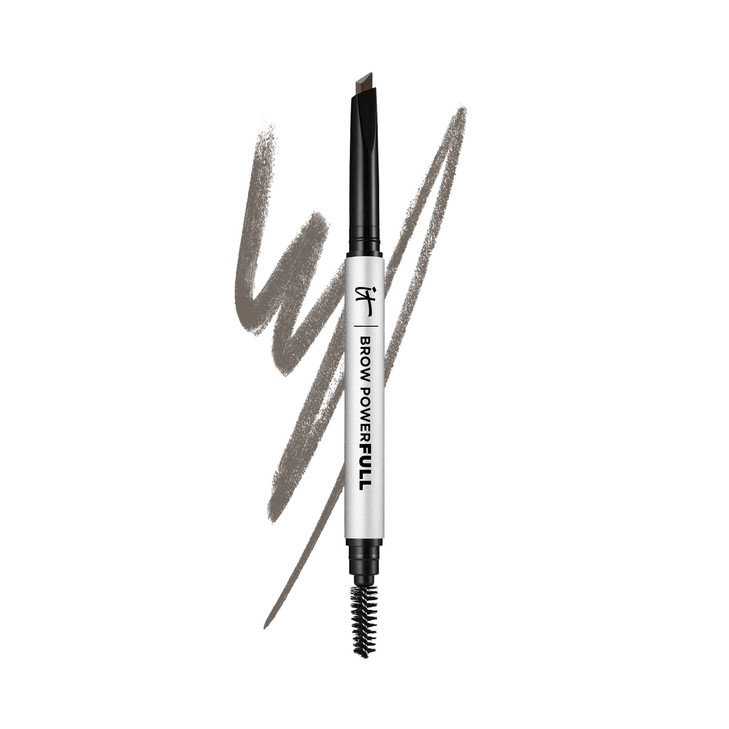 IT Cosmetics Brow PowerFULL Universal Taupe Eyebrow Pencil with Triangular Tip Delivers Bold Volume Precise Shaping Adap