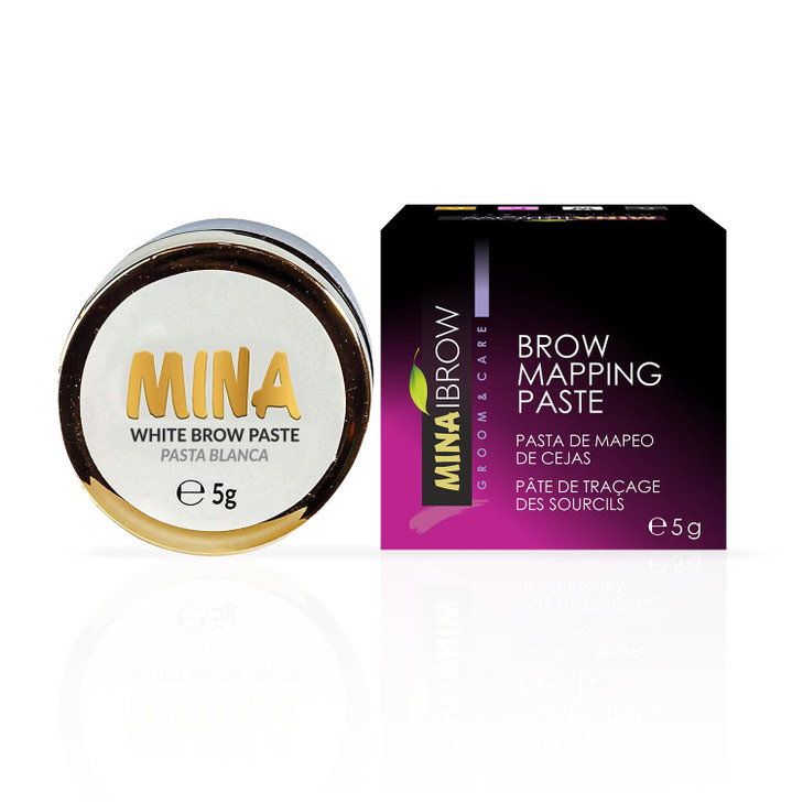 MINA White Mapping Brow Paste 5g Draw Or Sketch The Right Shape Of The Eyebrow Help To Perfect Your Brow Tinting White P