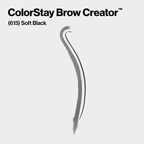 Revlon ColorStay Brow Creator 2in1 Precise Eyebrow Pencil Powder with Spoolie Brush Waterproof Long Lasting 615 Soft Bla